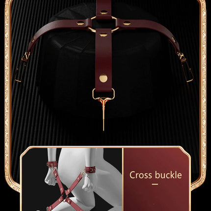 Sexy BDSM Leather Plush Bundle Set, Exotic Sex Toy, Gear Collar, Hip, Oral Erotic Bundle, Eye Mask, Whipping Nipple Clip
