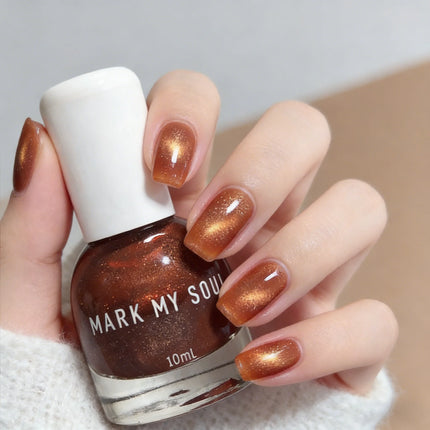 S167 Tan 10ml No  Bake Cat Eye Nail Polish quick  drying long  lasting non  peelable oily with fragrance No need for a lamp