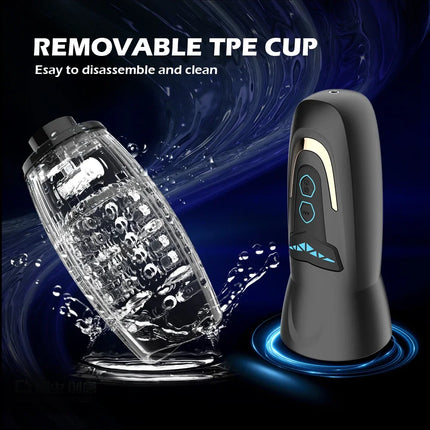 Automatic Male Masturbator Telescopic Rotation Vibrating Man Masturbation Cup Simulation Blowjob Piston Adult Sex Toy for Men