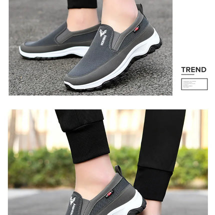Men Running Hiking Sneakers Breathable Orthopedic Travel Plimsolls Slip On Comfortable for Outdoor Activity Hiking Walking