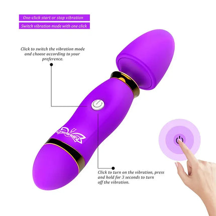 AV Rod G-Spot Clit Stimulator Soft Silicone Women Vagina Nipple Massager Orgasm Masturbator Vibrator Adult Flirt Erotic Sex Toys