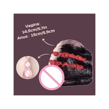 MRL Roxie Wolf Furry Torso Ass Sex Toy Silicone Male Masturbator Dual Channel Anal Vaginal Stroker Realistic Anthro Butt Toy 18+