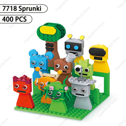 Hot Sprunki Building Blocks Toys Sets Classic Game Cartoon Doll 18 Figures Model Bricks Children's toys Holiday Birthday Gifts