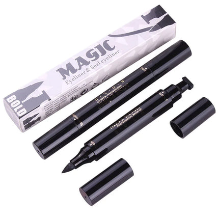 Long-lasting Eye Liner Pencil for Eye Makeup,Waterproof Double-Sided Liquid Eyeliner Stamp Pen Set for Beginners
