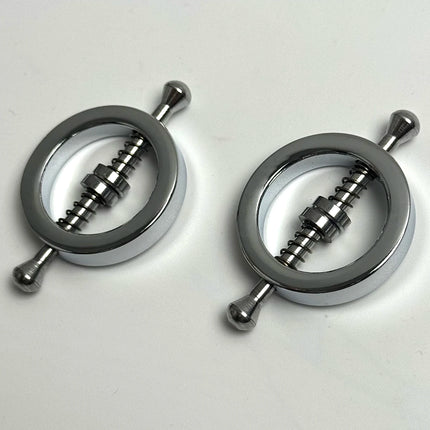 2Pcs Non-Piercings Nipple Shields Rings Circle Clamps Nail Plate Breast Clamps with Internal Spike Sexy Body Breast Jewelry Gift