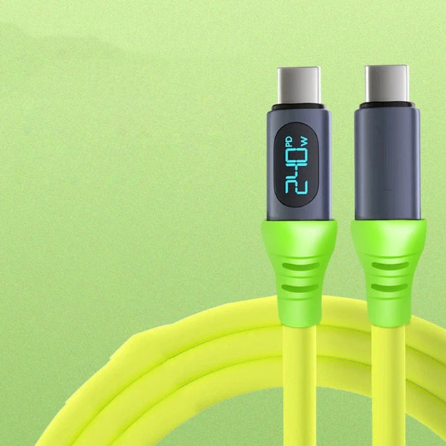 New PD240W 6A Super Fast Charging Type C Cables Digital Display High-speed Data Transfer Cord USB Type-c To C Wire For iPhone
