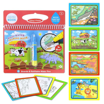COOLPLAY Magic Water Drawing Book Coloring Book Doodle & Magic Pen Painting Drawing Board For Kids Toys Birthday Gift