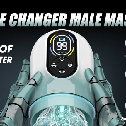 Automatic Male Masturbator 9 Vibrating Thrusting Rotation Sucking Licking Function LED Display Vacuum Penis Pump Sex Toy for Men