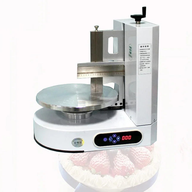 Semi-Automatic Birthday Cake Smoothing and Coating Machine Desktop Cake Plastering Cream Coating Filling Machine Baking Appliance