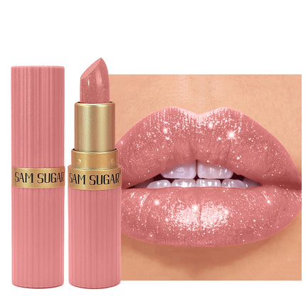 SAM SUGAR 6 colors chocolate bar lipstick makeup pearl matte matte not easy to fall out matte waterproof lipstick