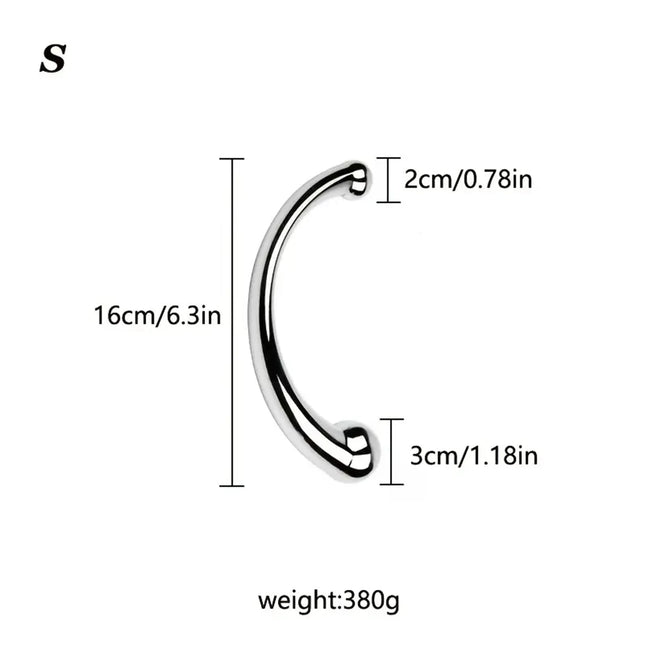 Double Ended Stainless Steel G Spot Wand Massage Stick Pure Metal Penis P-Spot Stimulator Anal Plug Dildo Sex Toy For Women Men