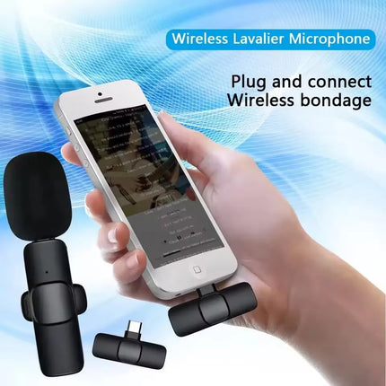 FANGTUOSI Noise-canceling microphone Wireless lavalier microphone for live streaming/YouTube/TikTok/Facebook Mic for Android