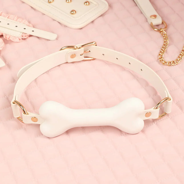 6PCS BDSM Bondage Set White Maid Role Play Restraints Kit SM Fetish Toys Handcuff Slave Blindfold Collar For Couples Sex Games