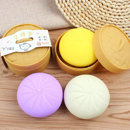Giant Squishy Dumplings Stress Relief Fidget Toy Colorful Simulation Food Steamed Stuffed Bun Dough Toys Slow-rise Squeeze Toy