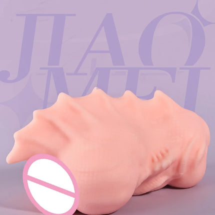 Silicone Masturbator Cup Realistic Soft Elastic Pocket Pussy Strong Suction Reusable Adult Sex Toy for Men Gift