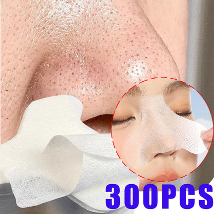 100-300PCS Blackhead Nose Mask Paper Disposable Moisturizing Blackhead Nose Mask Strips Paper Cosmetic Cotton Skin Care Stickers
