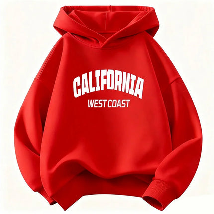 Casual Fashion California Letter Printed Hoodies Children's Sweatshirt Hoody Y2k Girls Autumn Winter Casual