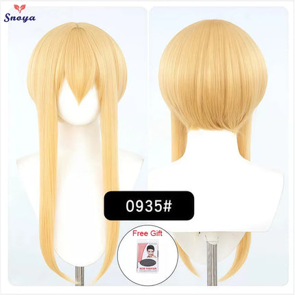 Snoya 60cm synthetic Multi colored long sideburns style short cosplay wig Heat resistant fiber Purple blue pink black gold