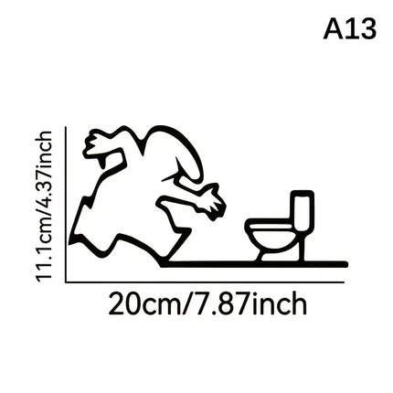 1PC La Linea Minimalist Line Art Stickers Door Sticker Bedroom, Kitchen, Bathroom Sign Cartoon Character Design Home Decoration
