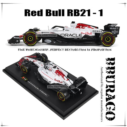 Bburago 1:18 2025 F1 Red Bull Racing RB21 Japanese Grand Prix White coating 1#Verstappen Alloy car model Classic Collection