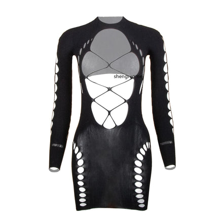 sissy Long Sleeved Dress for Men's Exotic Apparel Guy Nightgown Male Nightdress Plus Size Lingerie Breathable Fetish Babydolls