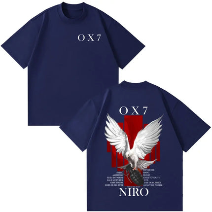 Men Women Unisex Niro OX7 Album T-shirt Cotton Hip Hop Pop Music Vintage Casual Streetwear Fashion Tshirt