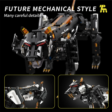 Technical Electric Mechanical Leopard Model Animal Series Building Bricks Creative Technical MOC AModel Gift for Children Adult