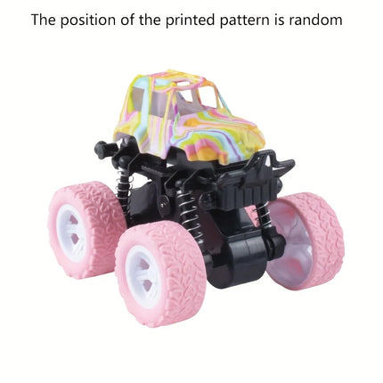 Children's Inertia-Powered Walking and Driving Car, Four-Wheel Drive Stunt Dump Truck, Gift for Boys and Girls