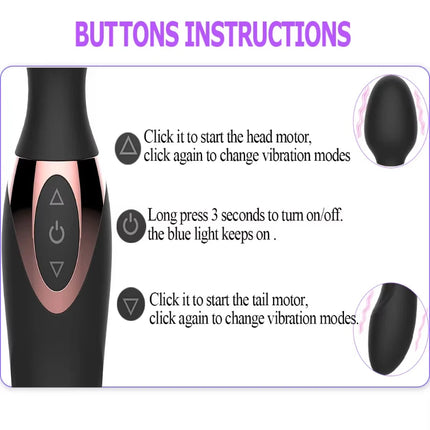 2025 power 10 speed Big Vibration for Women Dual Heads Vibration AV Wand Body Massager Sex Toy For Woman Female Sex Products