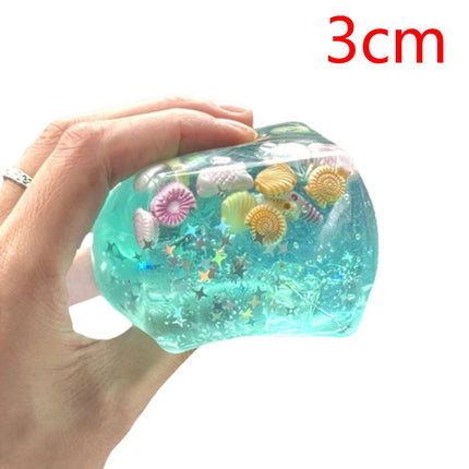 Squishy Ocean Shells Stress Balls Sensory Fidget Toys for Stress and Anxiety Relief Transparent Star Maltose Cubes Squeeze Toys