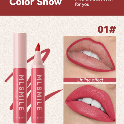 Nude Brown Matte Lipstick Marker Pen Solid Lip Gloss Waterproof Long Lasting Lipstick Pencil Lip Liner Pen Lips Makeup Cosmetics