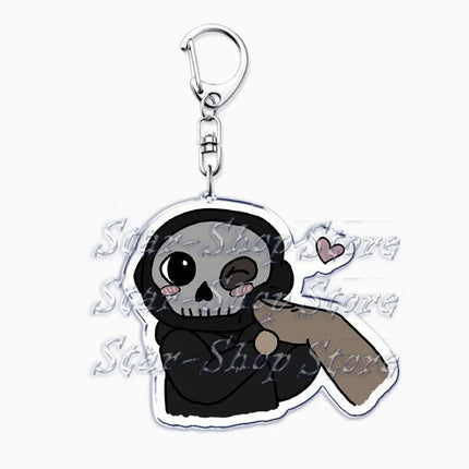 Hot Military Game Ghost Chibis Keychains for Accessories Cod Soldier Soap Simon Riley Keyring Jewelry Fans Friends Gaming Gifts