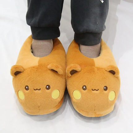 New Panda Bubu And Yier Plush Slippers Cartoon Panda Indoor Couple'S Warm Cotton Slippers Autumn And Winter Gift