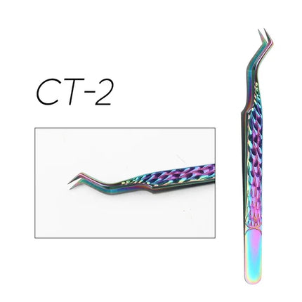 Fadvan Eyelash Extension Tweezer Lash High Precision Superhard Stainless Steel Eyelash Eyebrow Tweezers Makeup Tools
