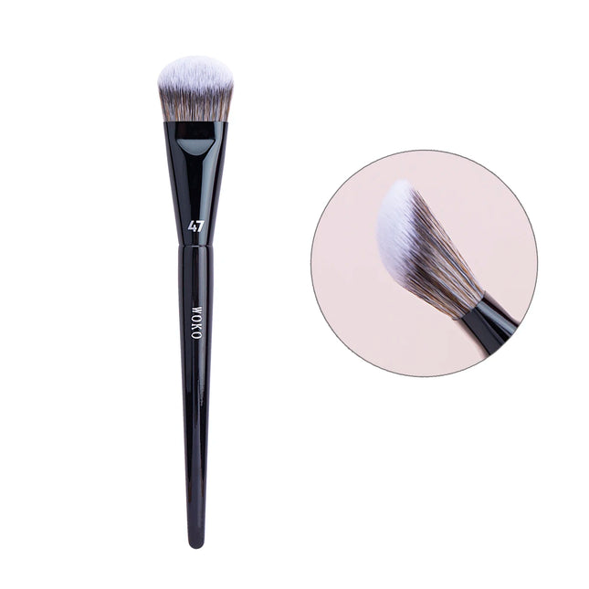 47 Foundation Brush Broom Shadow Liquid Cream Blending Blush Foundation Brush  Angled Professional Makeup Brush Cosmetic Tool