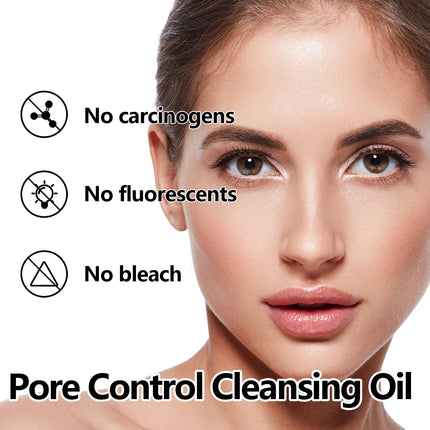Cleansing Oil Blackhead Remover Acnes Shrink Pores Deep Cleanser Oil Control Gentle Exfoliation Soften Skin Makeup Removal Oil ﻿