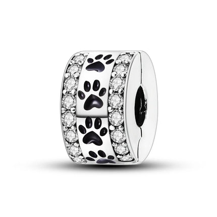 Charms 925 Sterling Silver Cute Cat Collection Charms Beads Paw Print Pendant Beads Fit Original DIY Bracelet Gift Women Jewelry