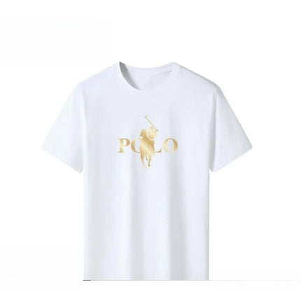 Summer Trendy Brand Men's Clothes Business Casual Short-sleeved T-shirt Fit and Versatile Crew Neck Top Breathable T-shirt