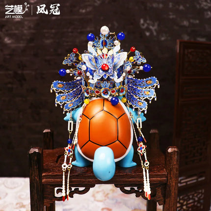 MMZ MODEL Chinese style 3D Metal Puzzle  Phoenix Crown  Gift for girlfriend, creative gift for car decoration