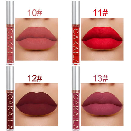 10pcs/set Nude Lip Gloss Matte Velvet Lipstick Waterproof Long-lasting Liquid Lipstick Women Moist Lip Tint