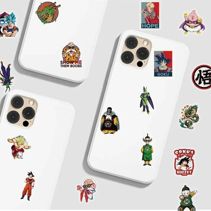 104pcs Dragon Ball transparent stickers hot blooded cartoon anime waterproof graffiti for cups suitcases decorative toy gift