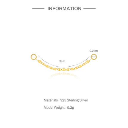 CANNER 1PC 925 Sterling Silver Chain Tassel Piercing Earrings Chain Charm Accessories For Woman Shiny Earring Fine Jewelry Gift