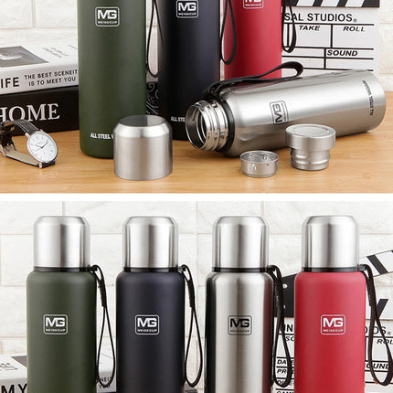 304 Stainless Steel Thermos Bottle Large Capacity Vacuum Flask Insulated Tumbler with Rope for Tea Drinks Cold and Hot  Water