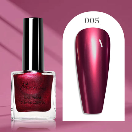 12 colors 7.5ml metal mirror nail polish semi-permanent topcoat nail polish LED gel varnish suitable for girls diy nail charm