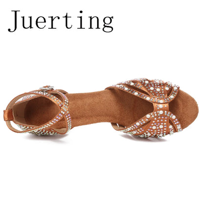 Juerting new Heels Modern Jazz Salsa soft soled women's adult Latin Chacha Rumba Bachata dance shoes