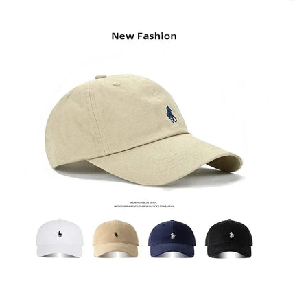 Unisex Polo Cap Cotton Baseball Hat - Embroidered Dad Hat Sun Protection / Casquette Polo Unisexe Coton - Chapeau Baseball