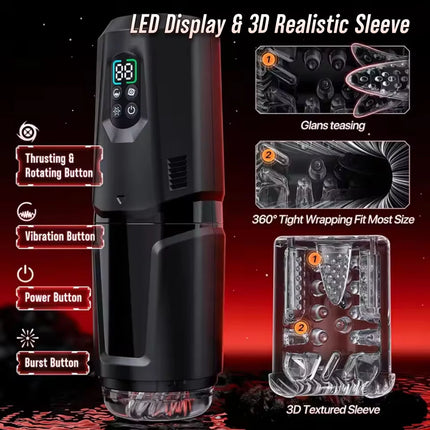 APP Remote Control Male Masturbator Penis Pump Sex Toys for Men Pussy with 7 Thrusting 7 Rotating 7 Sucking Masturbator Pumps