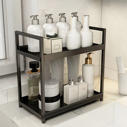Countertop Bathroom Shelf, Integrated Vanity Table, Double-layer Skin Care Rack, Cosmetics Organizer for Home & Office Daily Use