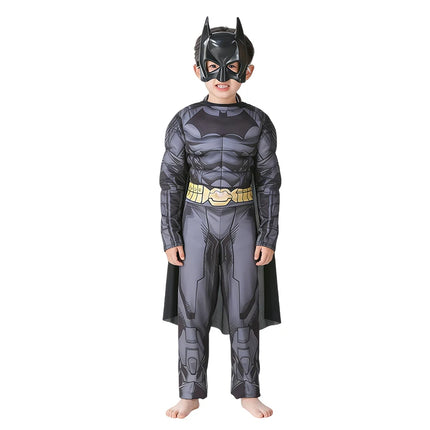 Kids Superhero Muscle Costume Jumpsuit Superhero Cosplay Jumpsuit Bodysuit Cloak Halloween Costume for Child