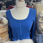Royal blue-ribbed / One Size